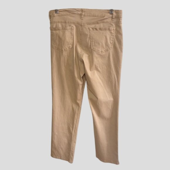 Jones New York Missy Lexington High Rise Straight Tan Jeans Pants - Picture 5 of 11